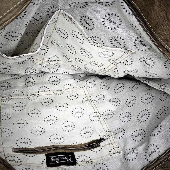 Myra Bag-LAST 1-Stardom Star accents *Army Green canvas/leather up-cycled bagNWT - Picture 5 of 9